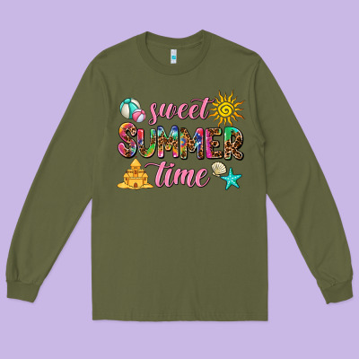 Sweet Summer Time Long Sleeve Tee Designed By Adodesignshop