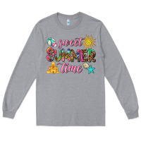 Heather Grey sweet summer time Long Sleeve Tee - AdoDesignShop
