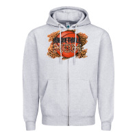 Heather Grey basketball mom Zipper Hoodie - AdoDesignShop