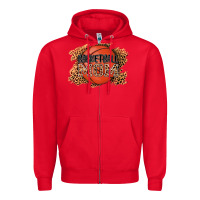 Red basketball mom Zipper Hoodie - AdoDesignShop