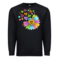 Black sunflower love hugs Premium Sweatshirt - MaliasSmallBusiness