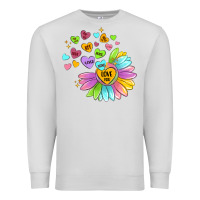 Dove Grey sunflower love hugs Premium Sweatshirt - MaliasSmallBusiness