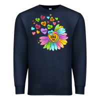 Navy sunflower love hugs Premium Sweatshirt - MaliasSmallBusiness