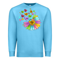 Ocean Blue sunflower love hugs Premium Sweatshirt - MaliasSmallBusiness