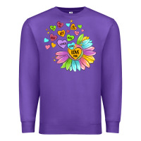 Purple sunflower love hugs Premium Sweatshirt - MaliasSmallBusiness
