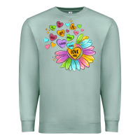Seafoam sunflower love hugs Premium Sweatshirt - MaliasSmallBusiness