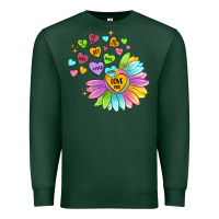 Sports Green sunflower love hugs Premium Sweatshirt - MaliasSmallBusiness