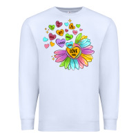 White sunflower love hugs Premium Sweatshirt - MaliasSmallBusiness