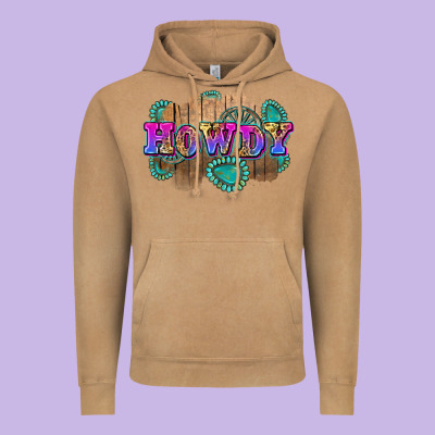 Howdy Vintage Hoodie Designed By Zillion Design Studio