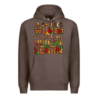 Coffee a black women is speaking listen and learn Premium Hoodie - LillyAllenDesigns