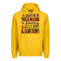 Lemon a black women is speaking listen and learn Premium Hoodie - LillyAllenDesigns