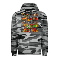 Slate Camo a black women is speaking listen and learn Premium Hoodie - LillyAllenDesigns