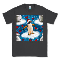 Smoke christmas penguin and heart seamless pattern Classic Tee - BundleAndBundleShop