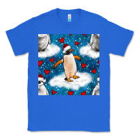 True Royal christmas penguin and heart seamless pattern Classic Tee - BundleAndBundleShop
