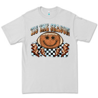 Dove Grey tis the season football smiley face Premium Tee - BarkalooDesign