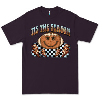 Plum tis the season football smiley face Premium Tee - BarkalooDesign