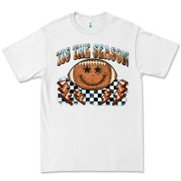 White tis the season football smiley face Premium Tee - BarkalooDesign