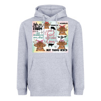 Heather Grey cow farm life Heavyweight Hoodie - MaliasSmallBusiness