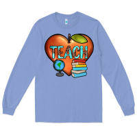 Colony Blue teach heart Long Sleeve Tee - JahusDesignShop
