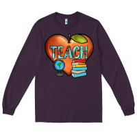 Plum teach heart Long Sleeve Tee - JahusDesignShop