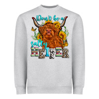 Heather Grey don't be a salty heifer Heavyweight Sweatshirt - Zillion Design Studio