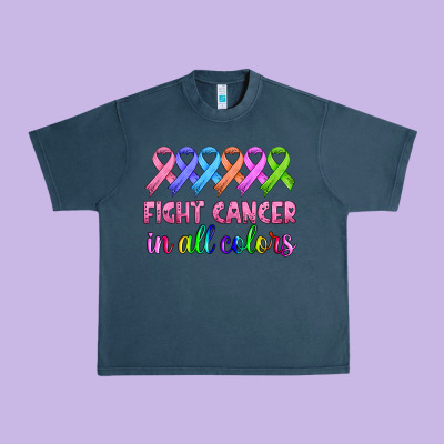 Fight Cancer In All Colors Urban Heavy Tee Designed By Hra Design Shop