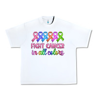 White fight cancer in all colors Urban Heavy Tee - HRA Design Shop