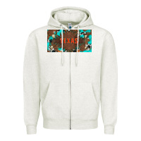 Oatmeal Heather western texas and bullskulls with turquoise and leopard licanse plate Zipper Hoodie - Artiststas