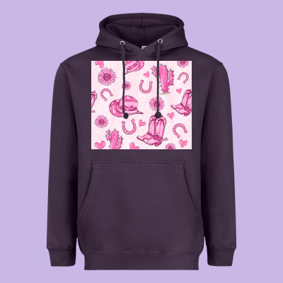 Cowgirl Valentine's Day Heavyweight Hoodie Designed By Maliassmallbusiness