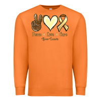 Carrot Peace love cure Bone Cancer Premium Sweatshirt - NancyCooperArtShop