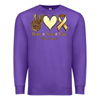 Purple Peace love cure Bone Cancer Premium Sweatshirt - NancyCooperArtShop
