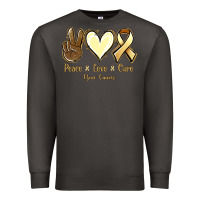 Smoke Peace love cure Bone Cancer Premium Sweatshirt - NancyCooperArtShop