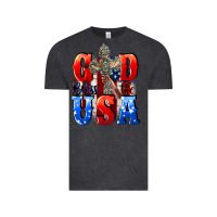 Vintage Black God bless the USA  4th of july Vintage Tee - CowGirlArtShop