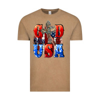 Vintage Coffee God bless the USA  4th of july Vintage Tee - CowGirlArtShop