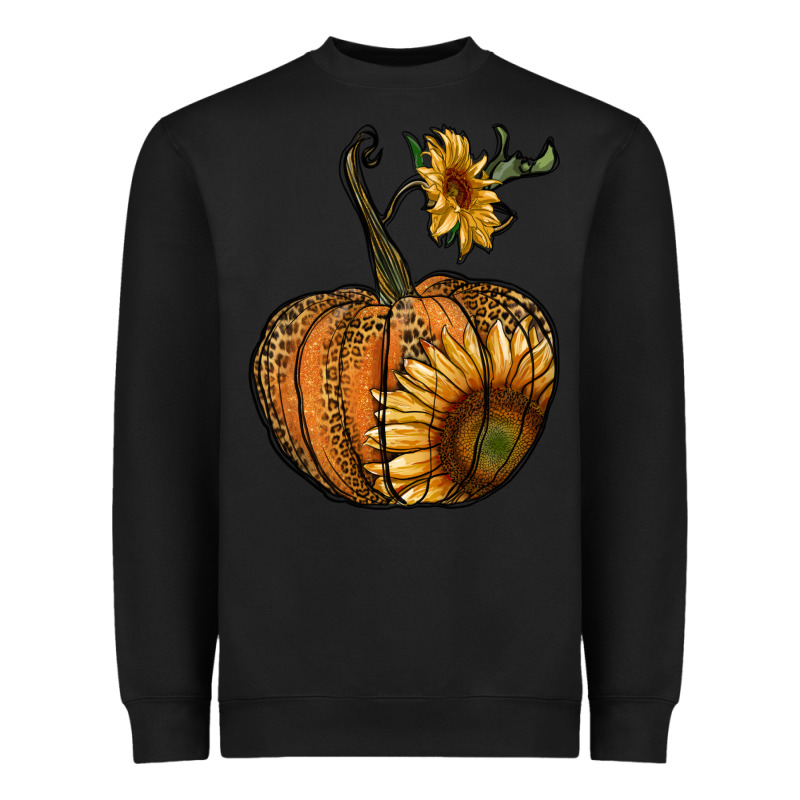 Pumpkin With Sunflower Heavyweight Sweatshirt by RanaPortraitStore | Teevron