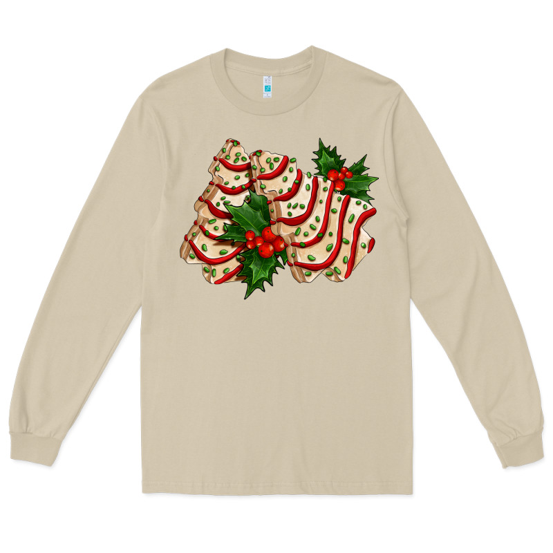 White Christmas Tree Cake Ado Long Sleeve Tee by AdoDesignShop | Teevron