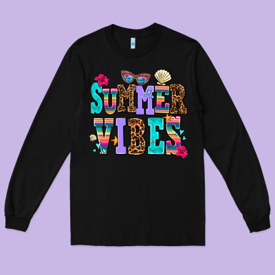 Summer Vibes Long Sleeve Tee Designed By Adodesignshop