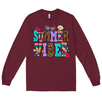 Burgundy summer vibes Long Sleeve Tee - AdoDesignShop