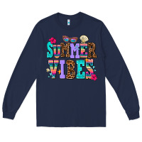 Navy summer vibes Long Sleeve Tee - AdoDesignShop