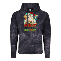 Cloud Black merry and bright charolais cattle cow with christm Vintage Hoodie - RanaPortraitStore