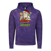 Cloud Purple merry and bright charolais cattle cow with christm Vintage Hoodie - RanaPortraitStore