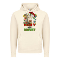 Vintage Artic merry and bright charolais cattle cow with christm Vintage Hoodie - RanaPortraitStore