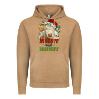 Vintage Camel merry and bright charolais cattle cow with christm Vintage Hoodie - RanaPortraitStore