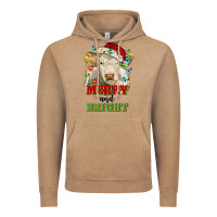 Vintage Coffee merry and bright charolais cattle cow with christm Vintage Hoodie - RanaPortraitStore