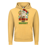 Vintage Mustard merry and bright charolais cattle cow with christm Vintage Hoodie - RanaPortraitStore