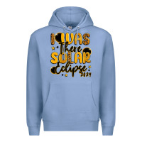 Colony Blue i was there solar eclipse 2024 Premium Hoodie - LillyAllenDesigns