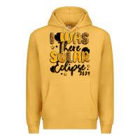 Mustard i was there solar eclipse 2024 Premium Hoodie - LillyAllenDesigns