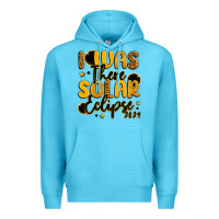 Ocean Blue i was there solar eclipse 2024 Premium Hoodie - LillyAllenDesigns