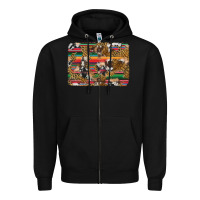 Black western serape cowhide and leopard background Zipper Hoodie - Artiststas