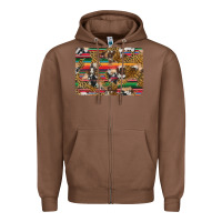 Chestnut western serape cowhide and leopard background Zipper Hoodie - Artiststas